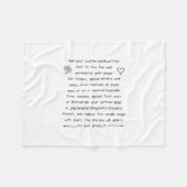 Handschrift Fleecedecke (Vorderseite (Horizontal))