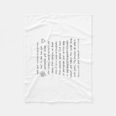 Handschrift Fleecedecke (Vorderseite)