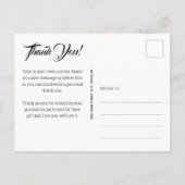 Handschrift Foto Abschluss Danke Postcard Postkarte (Rückseite)