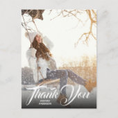 Handschrift Foto Abschluss Danke Postcard Postkarte (Vorderseite)