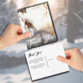 Handschrift Foto Abschluss Danke Postcard Postkarte