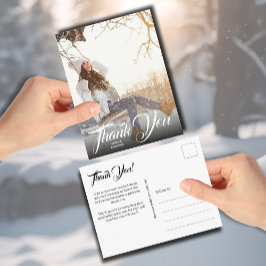 Handschrift Foto Abschluss Danke Postcard Postkarte