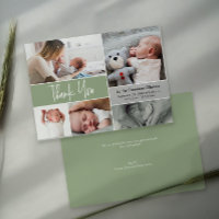 Handschrift Foto Collage Baby Shower Green