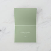 Handschrift Foto Collage Baby Shower Green Dankeskarte (Innenseite)