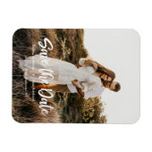 Handschrift Foto Save the Date Magnet (Horizontal)