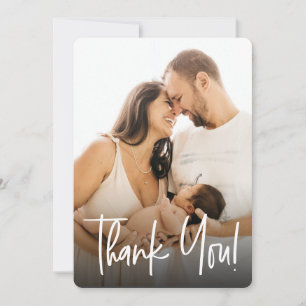 Handschrift für Fotos Babydusche Dankeskarte