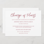 Handschrift für Gold-Rose Änderung der Planbekannt Einladung (Vorne/Hinten)