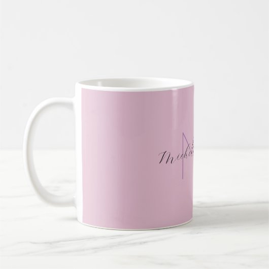 Handschrift für Initialen moderner Minimalistische Kaffeetasse (Links)