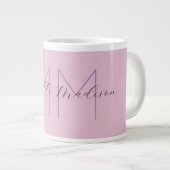 Handschrift für Minimalistische Initialnamen in Mo Jumbo-Tasse (Vorderseite Rechts)
