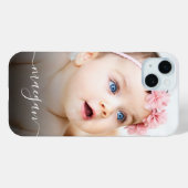Handschrift für personalisiertes Baby-Foto Case-Mate iPhone Hülle (Rückseite (Horizontal))