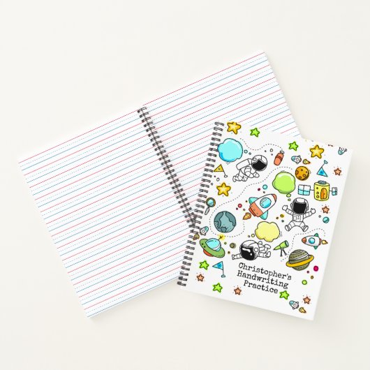 Handschrift für Raumschiffe Notizblock (Innenseite)