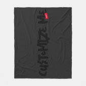 Handschrift für schwarze Tone-on-Tone-Marker Fleecedecke (Vorderseite)