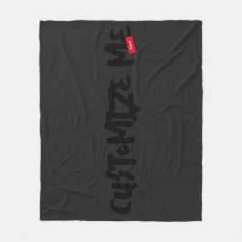 Handschrift für schwarze Tone-on-Tone-Marker Fleecedecke