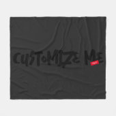 Handschrift für schwarze Tone-on-Tone-Marker Fleecedecke (Vorderseite (Horizontal))