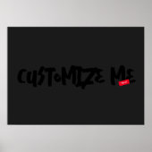 Handschrift für schwarze Tone-on-Tone-Marker Poster (Vorne)