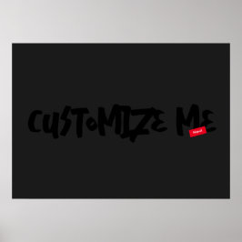 Handschrift für schwarze Tone-on-Tone-Marker Poster