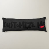 Handschrift für schwarze Tone-on-Tone-Marker Seitenschläferkissen (Rückseite)