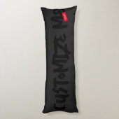 Handschrift für schwarze Tone-on-Tone-Marker Seitenschläferkissen (Rückseite (Vertikal))