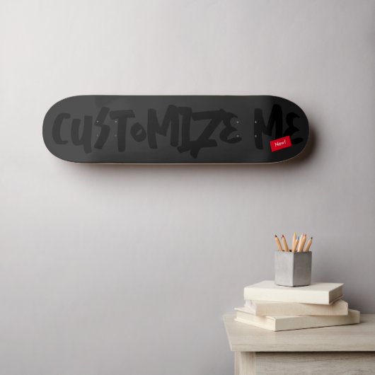Handschrift für schwarze Tone-on-Tone-Marker Skateboard (Wandkunst (Horz))