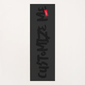 Handschrift für schwarze Tone-on-Tone-Marker Yogamatte (Vorderseite)