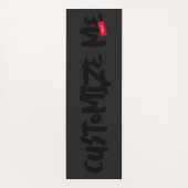 Handschrift für schwarze Tone-on-Tone-Marker Yogamatte (Rückseite)