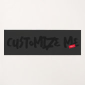 Handschrift für schwarze Tone-on-Tone-Marker Yogamatte (Vorderseite (Horizontal))