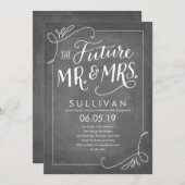 Handschrift "Future Verlobung Chalkboard" Einladung (Vorne/Hinten)