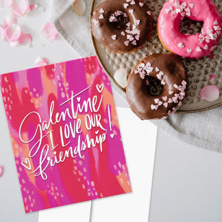 Handschrift Galentine I Liebe Unsere Freundschaft Feiertagskarte