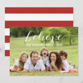 Handschrift glauben Feiertags-Foto-Karte Feiertagskarte (Vorne/Hinten)