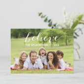 Handschrift glauben Feiertags-Foto-Karte Feiertagskarte (Stehend Vorderseite)