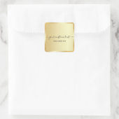 Handschrift Gold Vorlage Ihr Benutzerdefinierter T Quadratischer Aufkleber (Tasche)