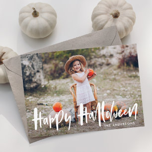 Handschrift Halloween Halloween-Fotokarte Feiertagskarte