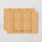 Handschrift Handschrift Mongram für Holzschau Mitteilungskarte (Vorne/Hinten)