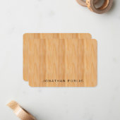 Handschrift Handschrift Mongram für Holzschau Mitteilungskarte (Vorderseite/Rückseite Beispiel)