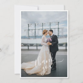 Handschrift hinzufügen 2 Foto Hochzeit Dankeskarte