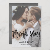 Handschrift Hochzeit Danke Fotokarte (Vorne/Hinten)