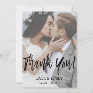 Handschrift Hochzeit Danke Fotokarte