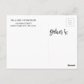 Handschrift Hochzeit Danke Fotokarte Postkarte (Rückseite)