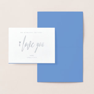 Handschrift in Liebe Valentinstag Foil Card Folienkarte