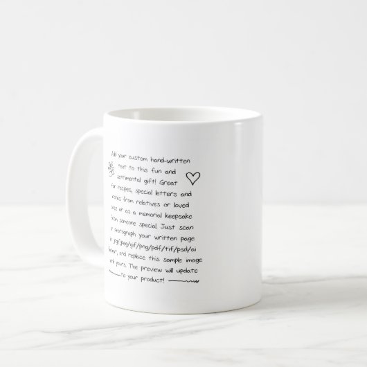 Handschrift Kaffeetasse (Vorderseite Links)
