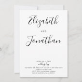 Handschrift Kalligrafie Einfach Minimalistisch Chi Einladung (Vorderseite)