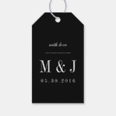 Handschrift Kalligraphie Danke, Geschenk Markierun Geschenkanhänger (Rückseite)