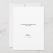 Handschrift Liebe & Dank Baby Dusche Fotos Dankeskarte (Rückseite)