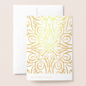 Handschrift Mazel Tov Herzlichen Glückwunsch Folienkarte (Rückseite mit Umschlag)