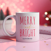 Handschrift Merry & Bright Monogram Holiday Kaffeetasse