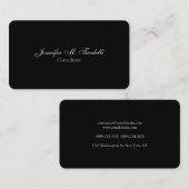 Handschrift Minimalistisch Schwarz Beruflich Schli Visitenkarte (Vorne/Hinten)