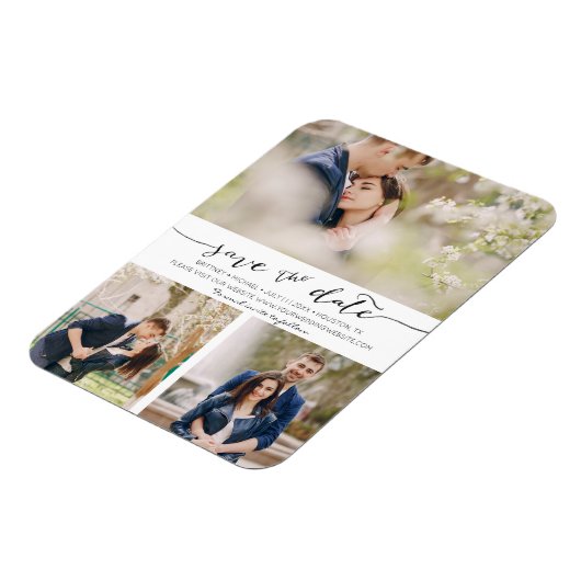 Handschrift mit Bildern | Datum speichern Magnet (Linke Seite)