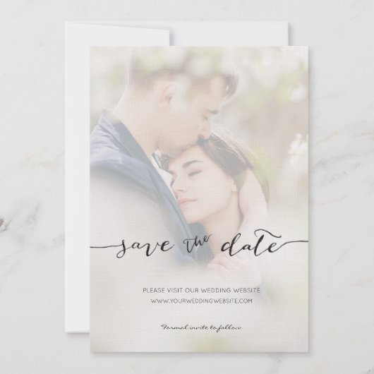 Handschrift mit Bildern | Save the Date (Rückseite)