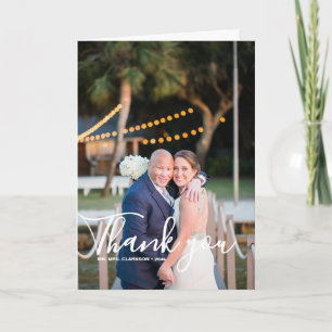 Handschrift mit Heart Portrait Foto Wedding Karte