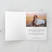 Handschrift mit Herz-Foto Hochzeit Dankeskarte (Innenseite)